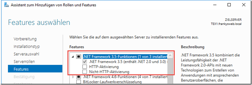Windows NET Feature