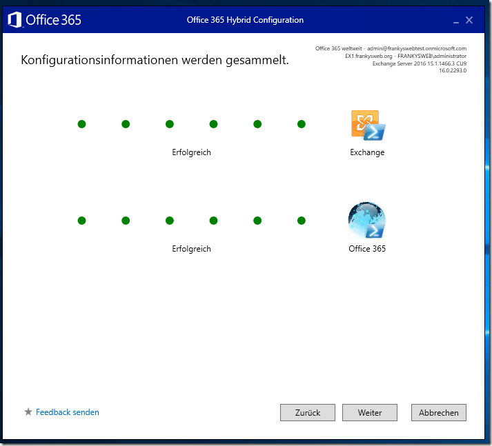 Exchange 2016: Hybrid Modus mit Office 365 (Teil 4)