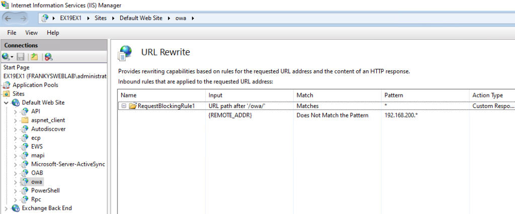 IIS Rewrite Rule