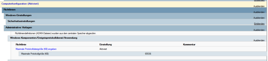 Exchange Health Checker: Event Log - Not enough logs to cover