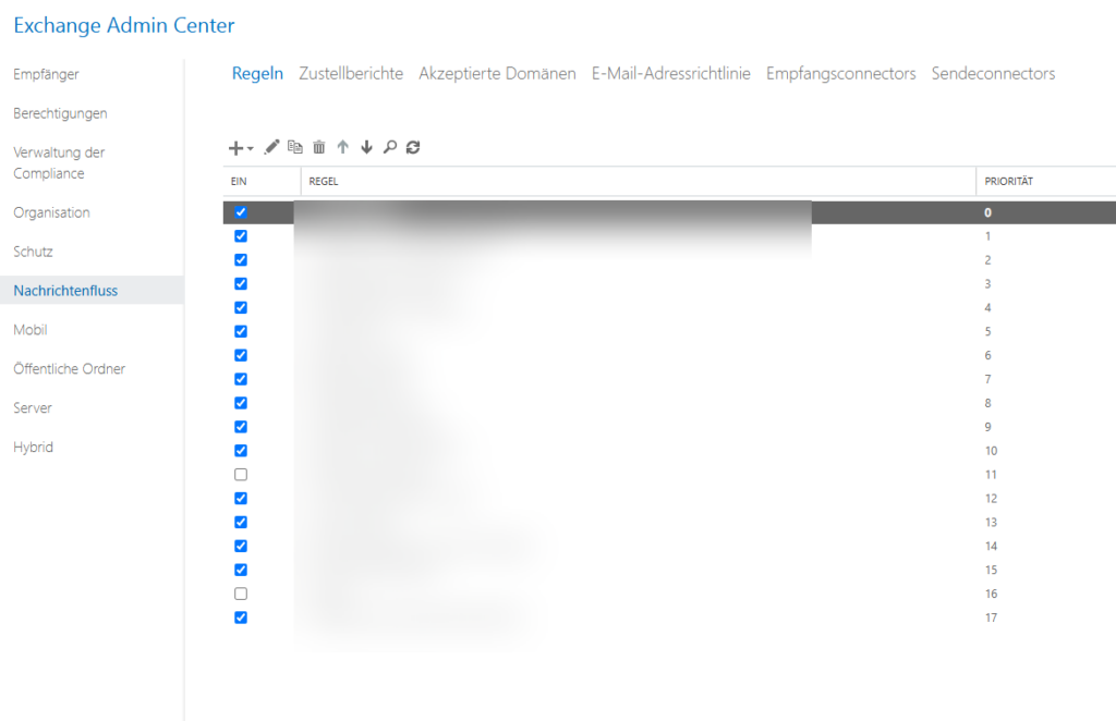 Exchange November Updates verursachen Probleme mit Transport Regeln