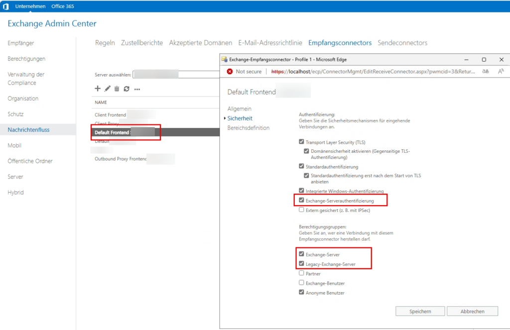 Exchange Server: 451 5.7.3 Cannot achieve Exchange Server authentication